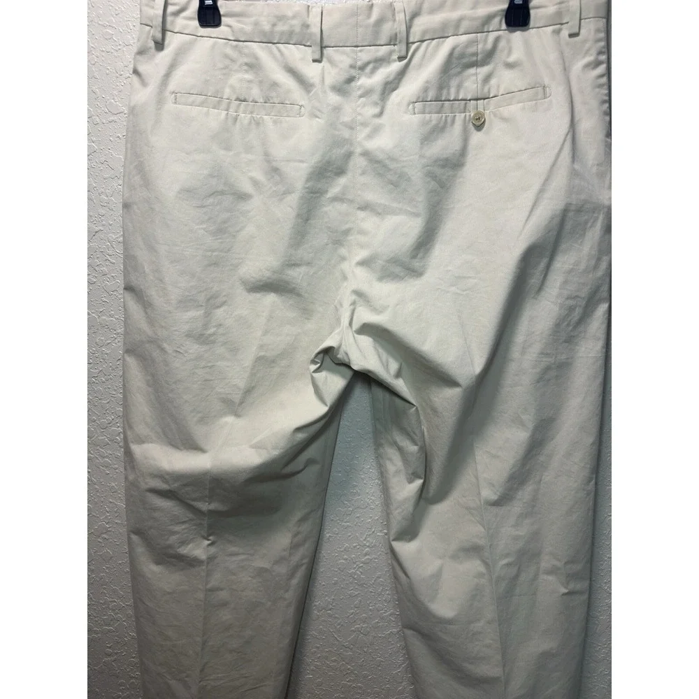 Banana Republic Men's Flat Front‎ Size 38 X 32 Light Khaki  #28 Cotton Preppy